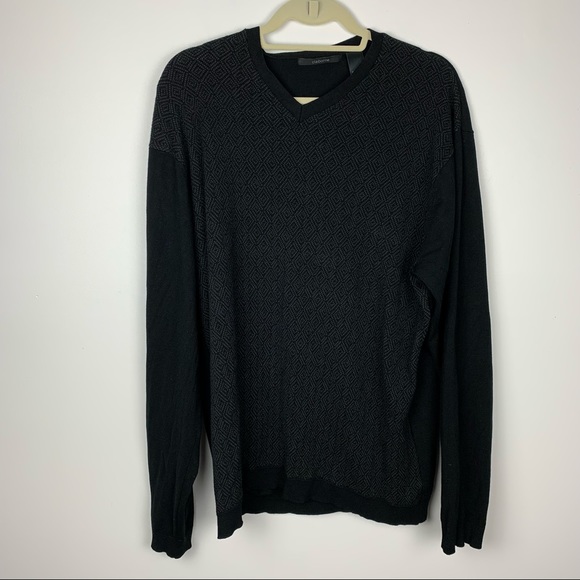 Claiborne Black Diamond V-Neck Grandpa Sweater - Picture 6 of 10